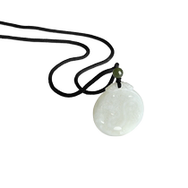 Zhou Taisheng Hetian Yulong brand pendant mens Tengyun Qinglong white jade pendant necklace braided rope as a gift for boyfriend