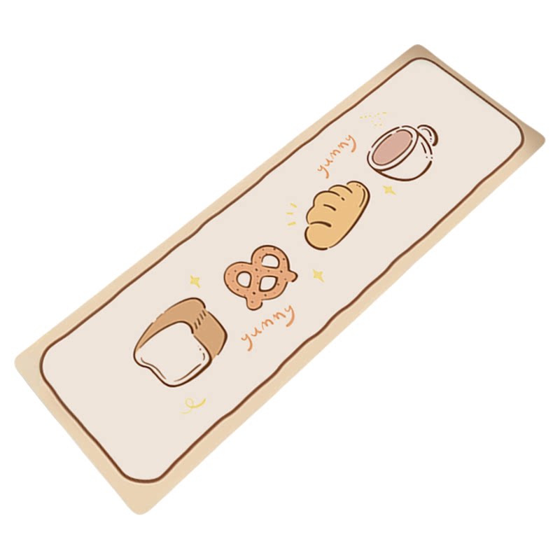 Slow talk kitchen floor mat with rubber sole anti-slip