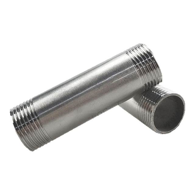 304 stainless steel double-headed pipe wire 6 minutes 1 inch