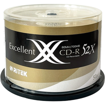 RITEK blank CD VCD burning disc 700MB disc Chinese red black glue X series silver surface cdr car MP3 lossless music CD-R burning disc 52X disc