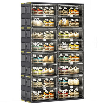 Household dustproof multi-layer shoe cabinet folding shoe rack