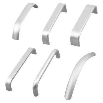 Modern simple style aluminum alloy silver drawer handle