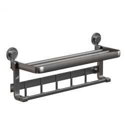 Taily Suction Cup Bathroom Towel Rack, No-Drill Towel Rack, Bathroom Storage Rack, Toilet Towel Bar, Hanging Rod