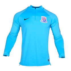 ລຸ້ນຜູ້ນ NIKE Shanghai Shenhua ແຂນຍາວເຄິ່ງ zip pullover ການຝຶກອົບຮົມອົບອຸ່ນ fleece BV5988-447