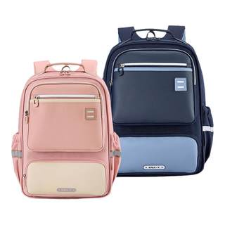 卡拉羊小学生初高中风琴书包轻便减负防下坠双肩包男大容量背包女