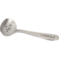 Morden Housewives 304 cuillerée à fourche en acier inoxydable Home Children eat long handle Spoon Spoon High Face Value Smiley Face Fork Spoon