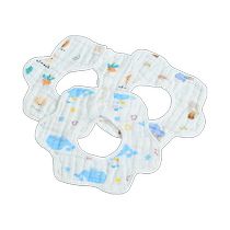 Jialiya baby pure cotton gauze bib bib bib and rice pocket super soft square towel each randomly packed in 2 colors and 4 pieces