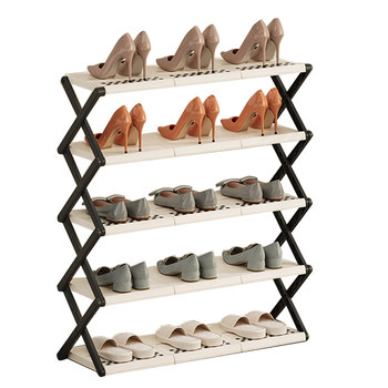 Wheat field multi-layer folding student shoe rack