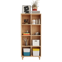 Eight-lattice cabinet bookshelf storage rack floor-standing free combination grid cabinet living room storage cabinet school low cabinet storage cabinet