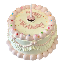 Internet celebrity ins style 4-inch couple hand-painted customized birthday cake nationwide delivery in Shanghai city for children and goddesses