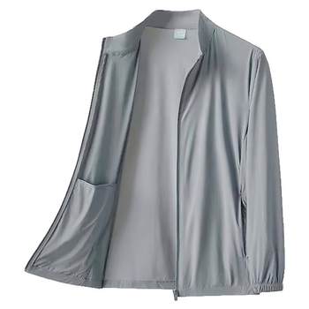 Ice silk stand collar original yarn sun protection clothing 2025 summer new uv proof ultra-thin breathable sun protection clothing outdoor jacket