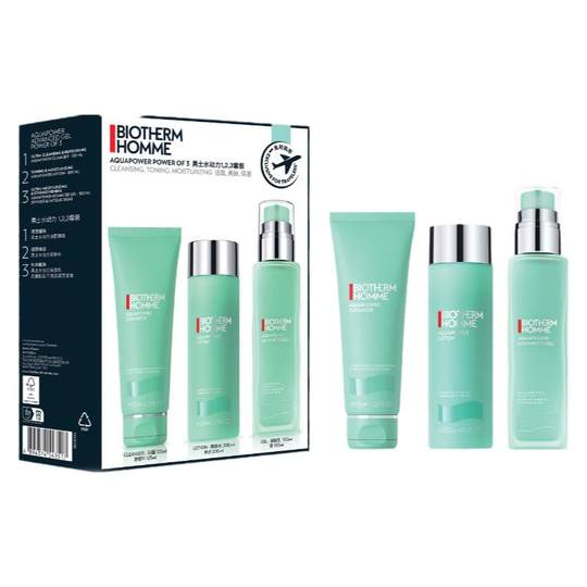 Biotherm Water Power Men's Set Oil Control Moisturizing Water Milk Cleansing Moisturizing Brightening