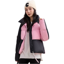 Duck Duck Thickened Down Clothes Woman 2024 New products Short Neckline Warm Collision Color Casual 100 lap jacket J