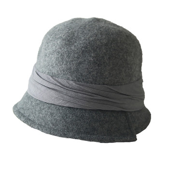 Hats for women hepburn style elegant wool basin hat for women senior