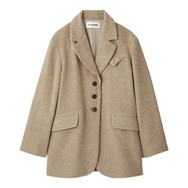 LILY BROWN秋冬款 复古气质中长款毛呢西装外套LWFJ245033