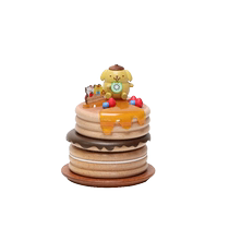 Senhuo wood fun wooden music box Sankyo music box pudding dog ornaments girl child cute birthday gift