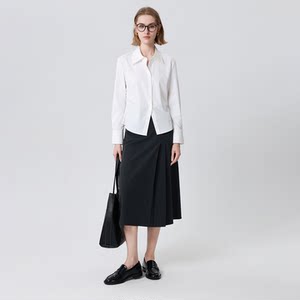 免烫白色衬衫女西装内搭职业衬衣公务员通勤面试穿搭正装上衣