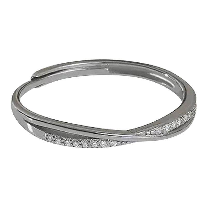 S925 sterling silver line diamond ring women's niche design high-end fashion index finger ring 2026 new trend
