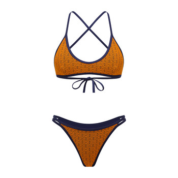 Yukari french retro split swimsuit vacation swimwear