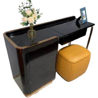 Italian Light Luxury Flip-Top Dressing Table High-End Solid Wood Bedroom Suitable for Bentley Dressing Table Post-Modern Villa Dressing Table