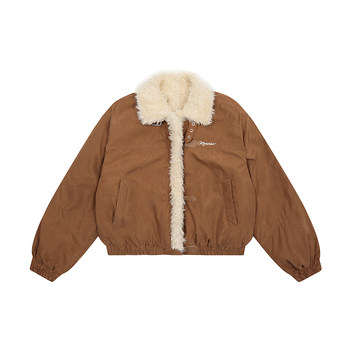 Airhood 2025 winter new style american retro lamb wool warm jacket cotton short velvet coat for women Airhood 2025 winter new style american retro lamb wool warm jacket cotton short velvet coat for women