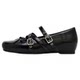 Mollynne original design square toe cross buckle shallow mouth Mary Jane shoes women's black ballet shoes women's shoes