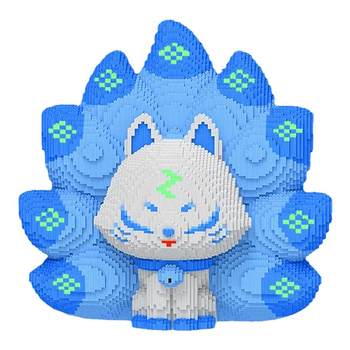 Glow-In-The-Dark Nine-Tailed Fox Assembly Toy, Educational for Children and Adults, High Difficulty, Gift for Boys and Girls, Glow-In-The-Dark Fox Ornament