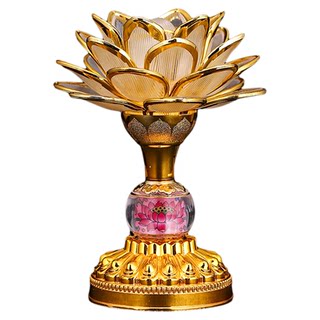 2025新款莲花灯菩萨供佛灯七彩家用插电长明灯led荷花灯观音供灯