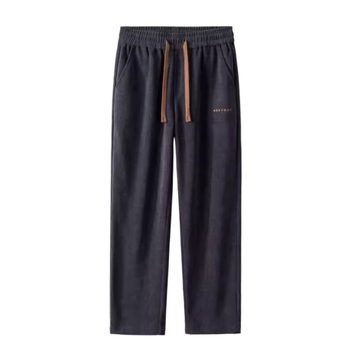 Chenille men's casual pants autumn and winter straight loose pants