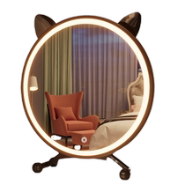 Desktop smart led makeup mirror with light girls bedroom dressing table mirror student dormitory desktop ins dressing mirror