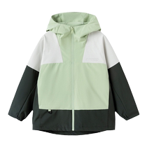 (Same style in the mall) Balabala childrens clothing childrens jackets boys and older childrens spring clothes trendy and cool color-blocked velvet tops