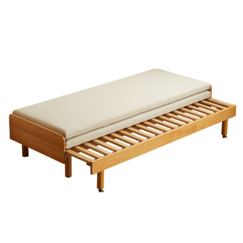 Beautiful and cool japanese telescopic beech wood dual-purpose sofa bed Beautiful and cool japanese telescopic beech wood dual-purpose sofa bed