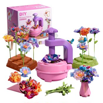 ເຄື່ອງ floral ເດັກນ້ອຍເຮັດດ້ວຍມື diy ວັດສະດຸດອກໄມ້ຊຸດເດັກຍິງວັນເດືອນປີເກີດຂອງຂວັນປີໃຫມ່ຂອງຫຼິ້ນເຮືອນ