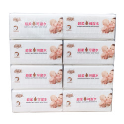 Shulirou L size super soft 8 packs of 460 baby tissue paper raw wood pulp ຂະ​ຫນາດ​ໃຫຍ່​ເຈ້ຍ​ເນື້ອ​ເຍື່ອ​ເຫມາະ​ສົມ​ສໍາ​ລັບ​ແມ່​ແລະ​ເດັກ​ນ້ອຍ wettable