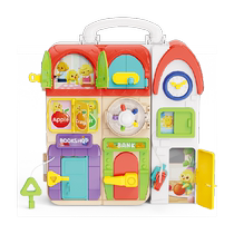 Baby multifunctional busy board toys Montessori early education puzzle busy house Montessori teaching aids for 1 to 2 year old babies