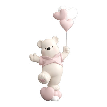 Cream style violent bear ornaments for birthday gifts