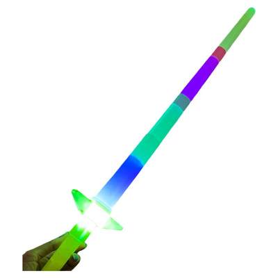Big sword children's toy electronic flash sword glowing four-section telescopic sword light stick kindergarten gift toy sword
