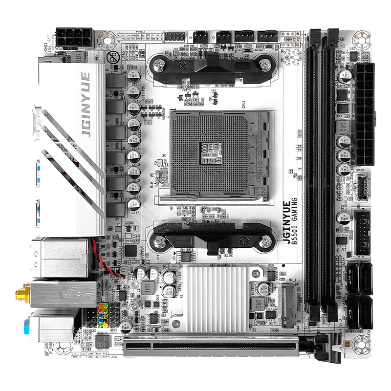 精粤B550i主机板支援Ryzen 5000系列AM4插槽迷你ITX电脑主机板