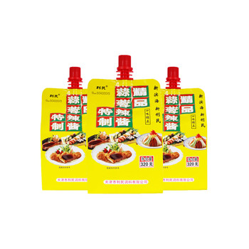 Tianjin Limin Garlic Chili Sauce 198g*3 Bags Premium Garlic Chili Sauce Barbecue Garlic Chili Sauce Rice Sauce