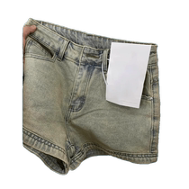 Hot girl tight denim shorts womens summer 2024 new style small American high waist slimming A-line hip-covering hot pants