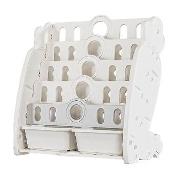 Babyviva toy storage shelf bookshelf integrated book