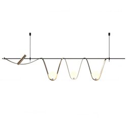 Postmodern Restaurant Lamp Scandinavian Simple Led Chandelier Designer Model Room Creative Normcore Bar Strip Lamp