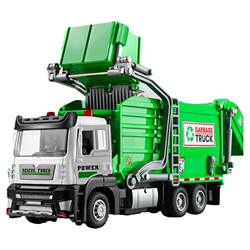 Alloy Sanitation Vehicle Toy Children's Sorting Bin City Sanitation Truck Sweeper Cleaning Engineering Vehicle Boy's Garbage Truck