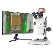 OsMicro Triocular Body View Microscope Scientific Research Microscope High Definition Industrial Measurements With Screen Professional Microscopy Export Data