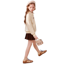 Chemise beige en col beige 2024 Chundress New Yangqi Un collège pour enfants blouse CUHK Fille fille