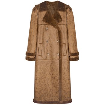 ເສື້ອກັນໜາວ Moli American retro woolen coat for women winter fur all-in-one loose mid-length over-the-knee windbreaker jacket