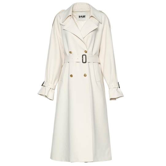 DPLAY off-white long windbreaker jacket collar