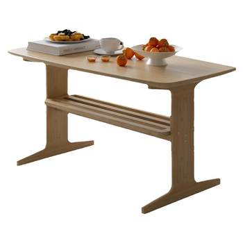 Living Room Coffee Table for Small Apartments, Modern and Simple, Double-Layered, Tall, Can Be Used as a Dining Table, Japanese-Style Small Tea Table, Coffee Table