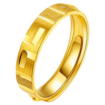 Xie ruilin pure gold open wedding ring