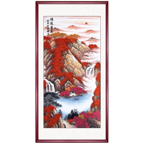 Good Luck Chinese Painting Landscape Painting Purely Hand-painted Authentic Living Room Entrance Decoration Painting Corridor Aisle Hanging Painting